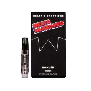 Delta Munchies 1g Delta 8 Vape Cartridge with OG Kush strain profile