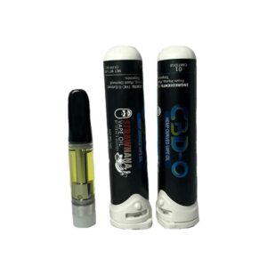 Steve's Goods THC-O vape oil cartridge with a Strawnana strain profile in 1ml size