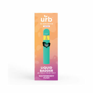 Urb liquid badder Delta 8 + THCa + THC-B + THC-P + Live Resin Disposable vape with Waterberry Kush (Sativa) terpenes in 3g size