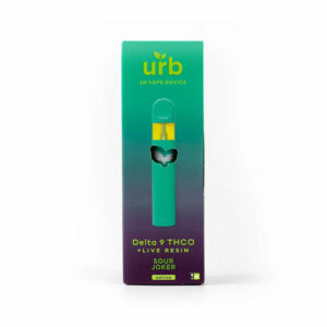 Urb Delta 9 THCO + Delta 8 Live Resin disposable with Sour Joker (Sativa) terpenes in 3g size