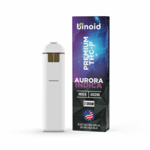 Binoid THC-P disposable with Aurora Indica strain profile in 2g size