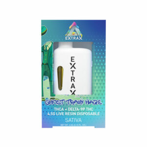 Delta Extrax THCA + Delta-9P Live Resin Disposable vape with Ghost Train Haze strain profile in 4.5ml size