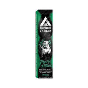 Blackcraft Extrax THCA + Delta-9P Live Resin Disposable vape with Devil's Lettuce strain profile in 2g size