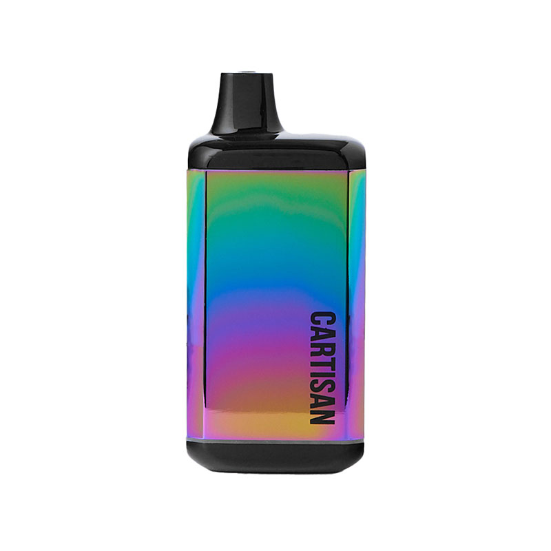 Cartrisan Veil Bar Auto-Draw vape cartridge vaporizer in Rainbow color.