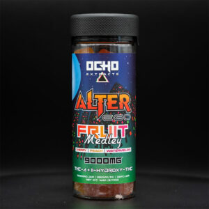 Ocho Extracts Alter Ego Fruit Medley 250mg gummies with Delta-8, THCA, 11-Hydroxy-THC and live resin.