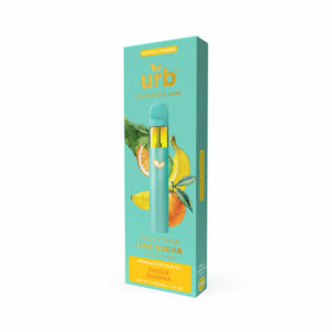 Urb liquid badder Delta 8 + THCa + THC-P + Live Sugar Disposable vape with Tangie Banana terpenes in 3g size