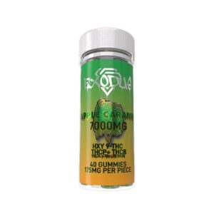 Exodus Exotix 7000mg HXY9-THC with Live Resin in 175mg serving size with apple caramel flavor