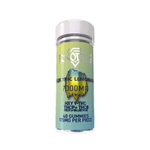 Exodus Exotix 7000mg HXY9-THC with Live Resin in 175mg serving size with electric lemonade flavor