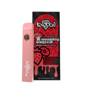 Exodus Mushy vapes mushroom extract with Blueberry Blast flavor in 2.2g disposable