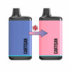 Cartrisan Veil Bar Auto-Draw vape cartridge vaporizer in Blue-to-Pink color.