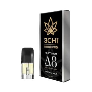 3Chi platinum delta 8 THC 2ml vape pods with Skywalker cannabis-derived strain profile