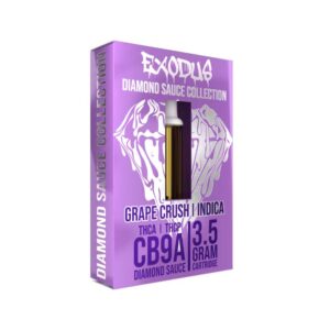 Exodus Diamond Sauce Collection CB9A + THCA + THCP 3.5g vape cartridge with Grape Crush terpenes
