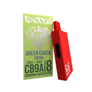 Exodus Diamond Sauce Collection CB9A + THCA + THCP 8g disposable with Green Crack terpenes