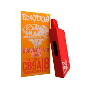 Exodus Diamond Sauce Collection CB9A + THCA + THCP 8g disposable with Guava Gelato terpenes