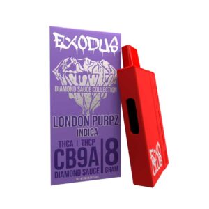 Exodus Diamond Sauce Collection CB9A + THCA + THCP 8g disposable with London Purpz terpenes
