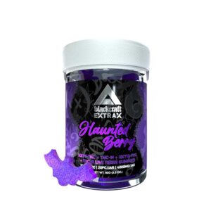 Blackcraft Extrax HXY-10+THCP Live Resin gummies in 200mg servings with Haunted Berry flavor