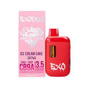 Exodus Diamond Sauce Collection CB9A + THCA + THCP 3.5g disposable with Ice Cream Cake terpenes