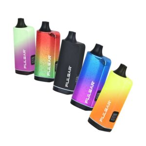 Pulsar 510 DL 4.0 Auto-Draw vape cartridge vaporizer showing a sample of colors.