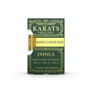 Karats Deuces THCA + THCP + THCB + Delta-8 THC Live Resin 2g vape cartridge with King Louis XIII terpenes