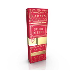 Karats Deuces THCA + THCP + THCB + Delta-8 THC Live Resin disposable in 3.5g size with Sour Diesel terpenes