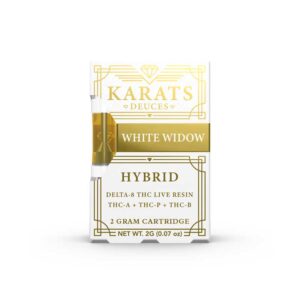 Karats Deuces THCA + THCP + THCB + Delta-8 THC Live Resin 2g vape cartridge with White Widow terpenes