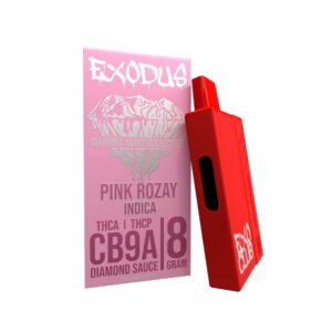 Exodus Diamond Sauce Collection CB9A + THCA + THCP 8g disposable with Pink Rozay terpenes