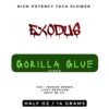 Exodus high potency thca flower with gorilla glue hybrid strain profile in a 14g (1/2oz) bag.