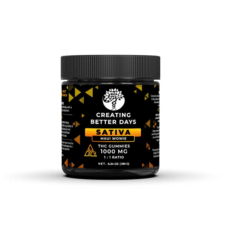 Creating Better Days CBD + Delta 9 Gummies | Maui Wowie - 1000mg