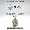 SoFlo Farms aaa indoor high potency thca flower with wedding cake indica strain profile in a 28g bag